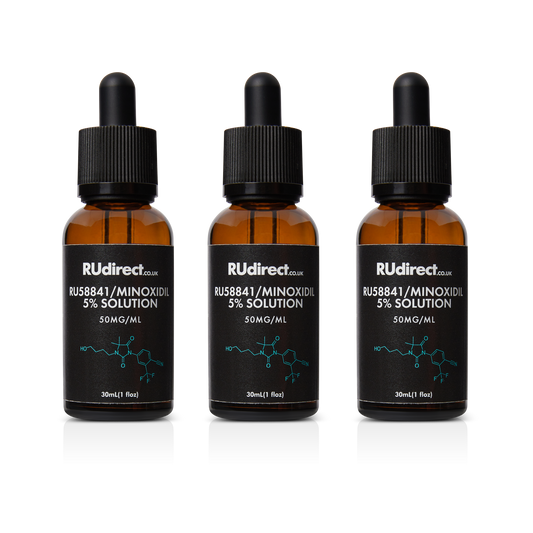 RU58841/Minoxidil 5% solution - 3x30ml bottles