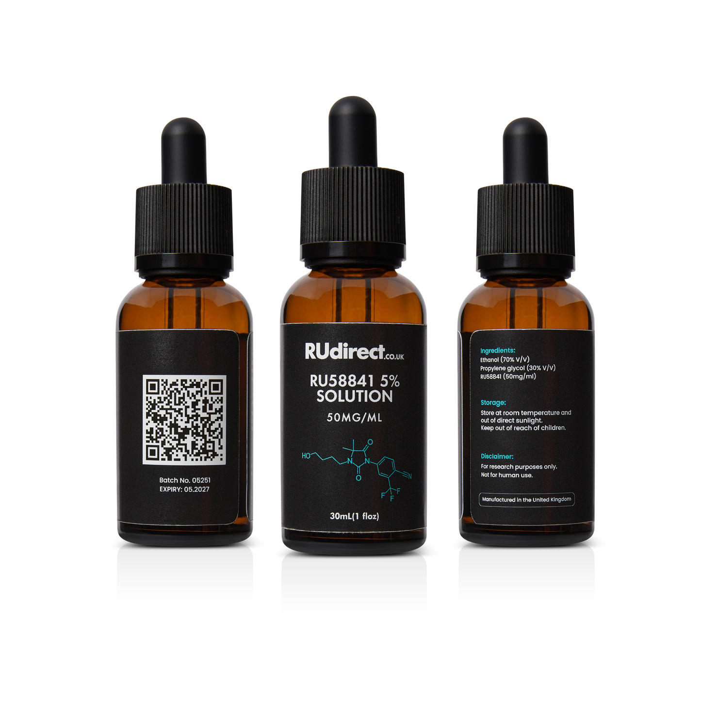 RU58841 5% solution - 2x30ml bottles