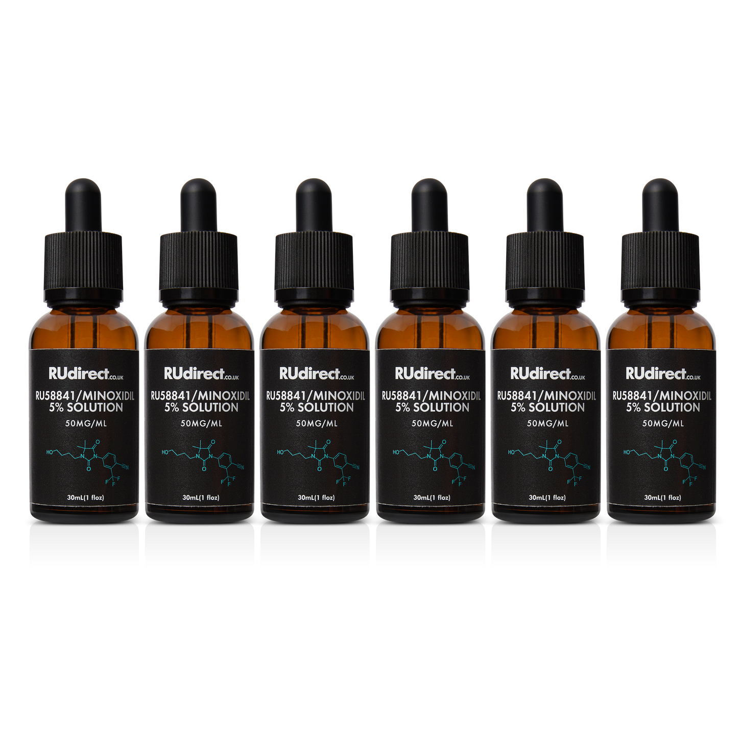 RU58841/Minoxidil 5% solution - 6x30ml bottles